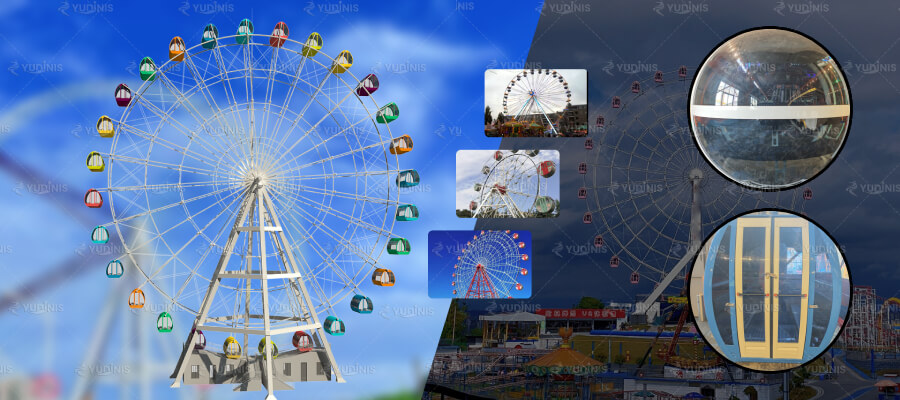 attraction classique d'un parc d'attractions grande roue d'observation