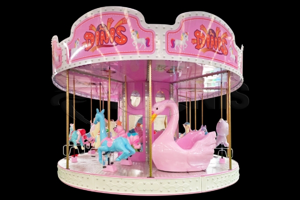 carrousel d'animaux roses pour 16 personnes