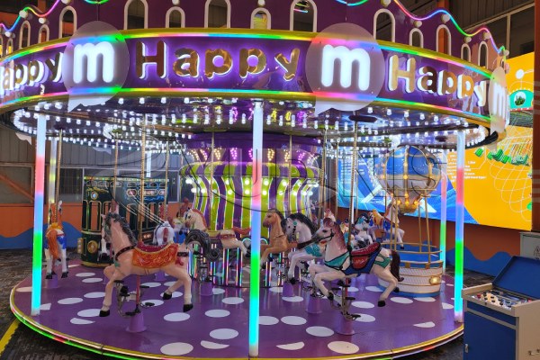 carrousel de noël violet de 30 places nouveau design