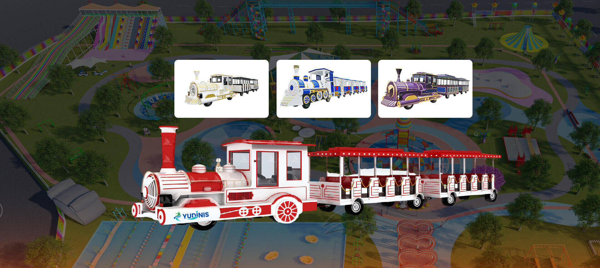 Train touristique sans rail de 40 places