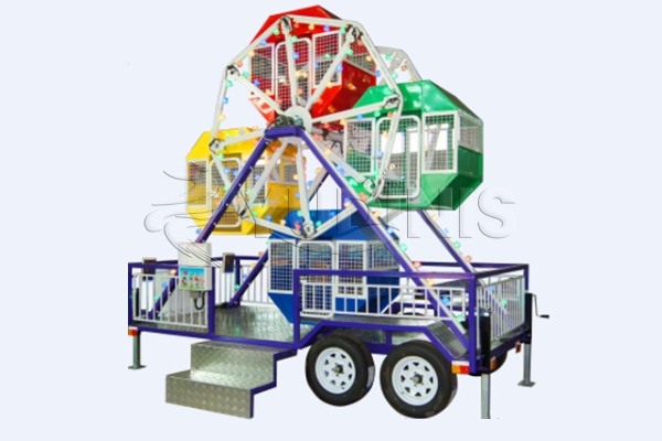 grande roue de carnaval portable montée sur remorque