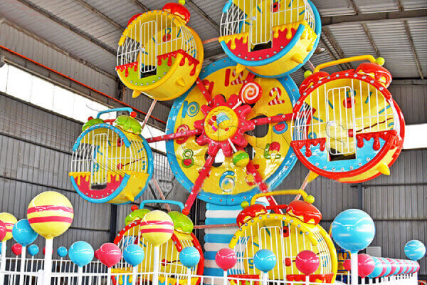grande roue pour enfants au design coloré