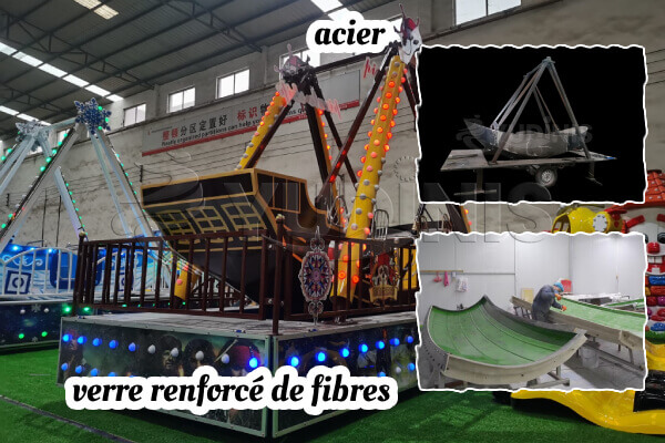 manèges bateaux pirates basés sur différents matériaux