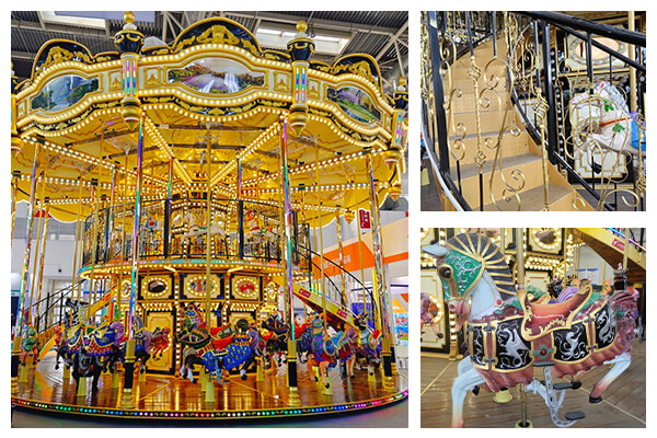 manèges carrousel de luxe à deux niveaux de 48 places
