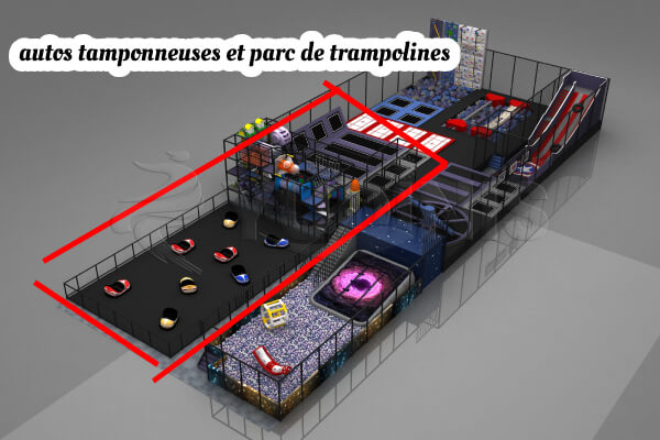 proposition de conception pour un parc de jeux couvert algérien de 1 000 m²