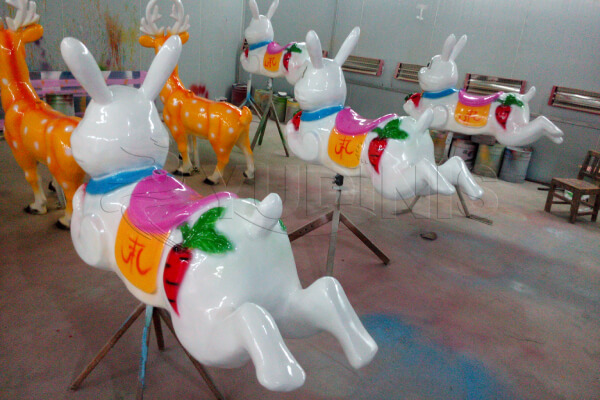 siège de lapin pour manège carrousel