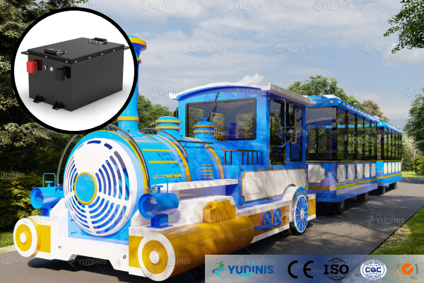train électrique sans rail de 40 places utilisant une batterie de marque Huayu