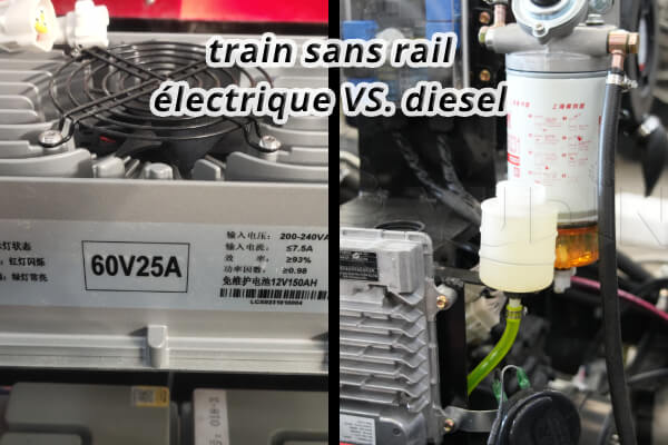 train sans rail diesel VS. électrique