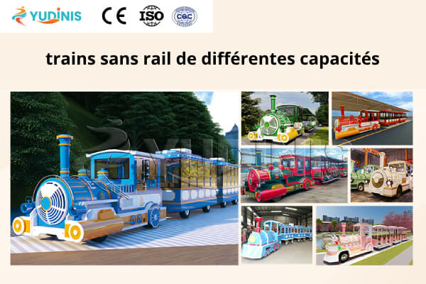 trains sans rail de différentes capacités